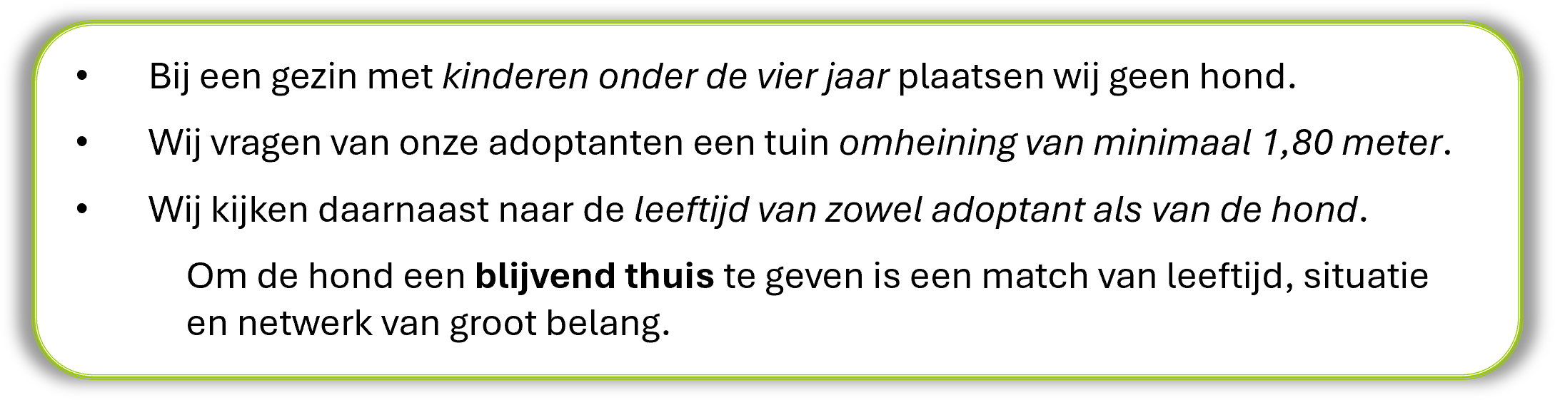 Adoptie richtlijnen website